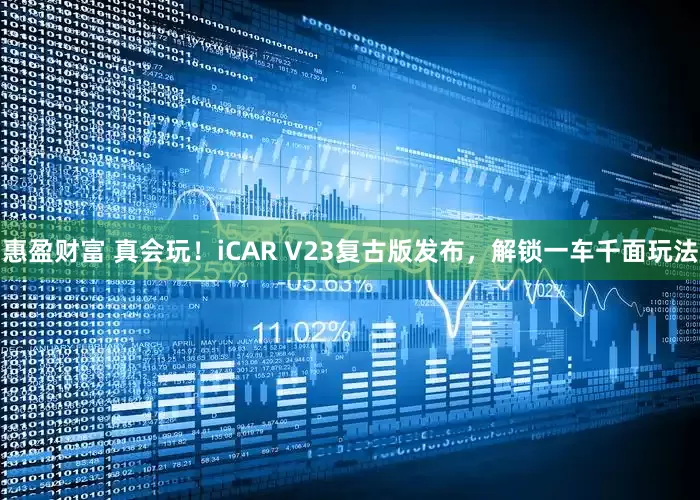 惠盈财富 真会玩！iCAR V23复古版发布，解锁一车千面玩法