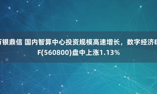 万银鼎信 国内智算中心投资规模高速增长，数字经济ETF(560800)盘中上涨1.13%